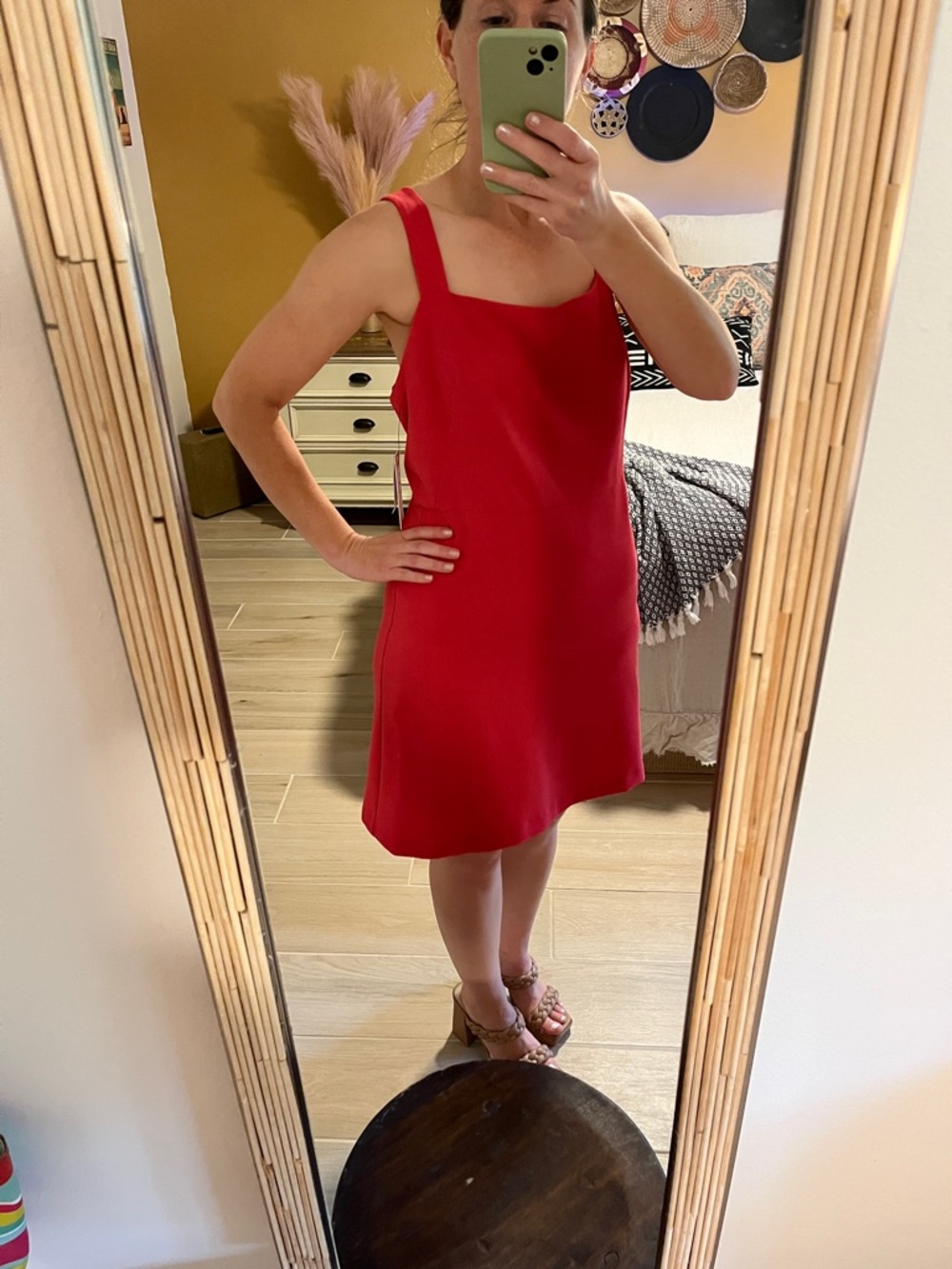 Nicole Miller Vibrant Coral Pink Sleeveless Dress